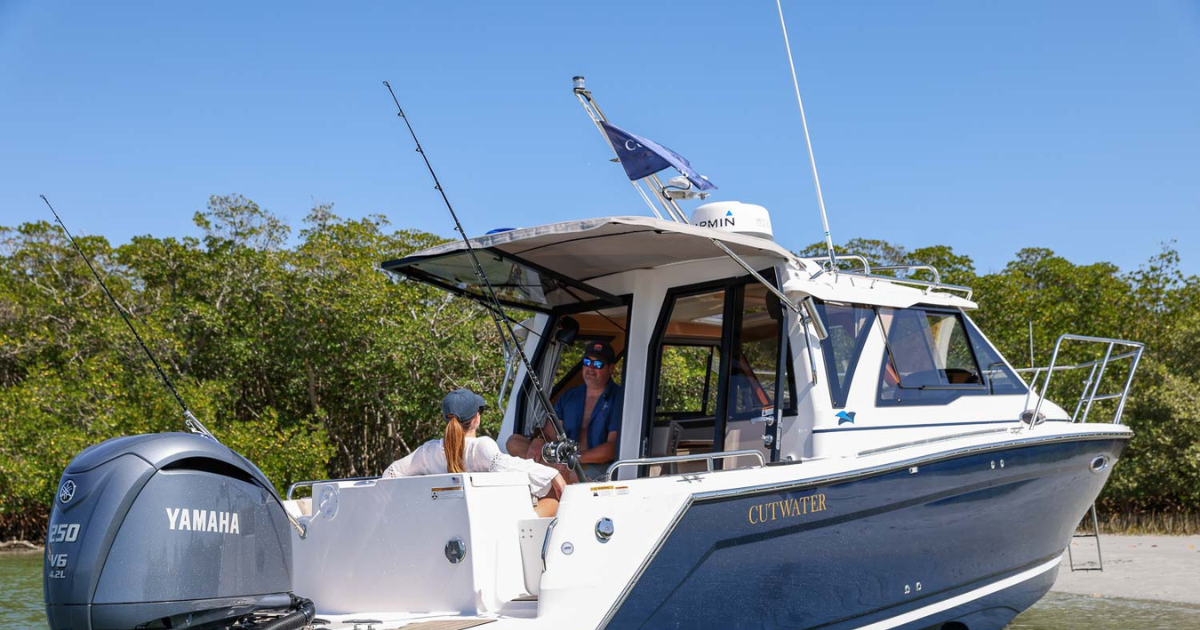 Cutwater boat on water 